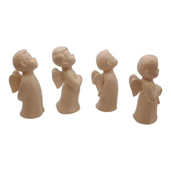 Schmid Bros 1950-1960's Porcelain Christmas Carolers Choir Boys Angels Set Of 4 - Picture 6 of 9